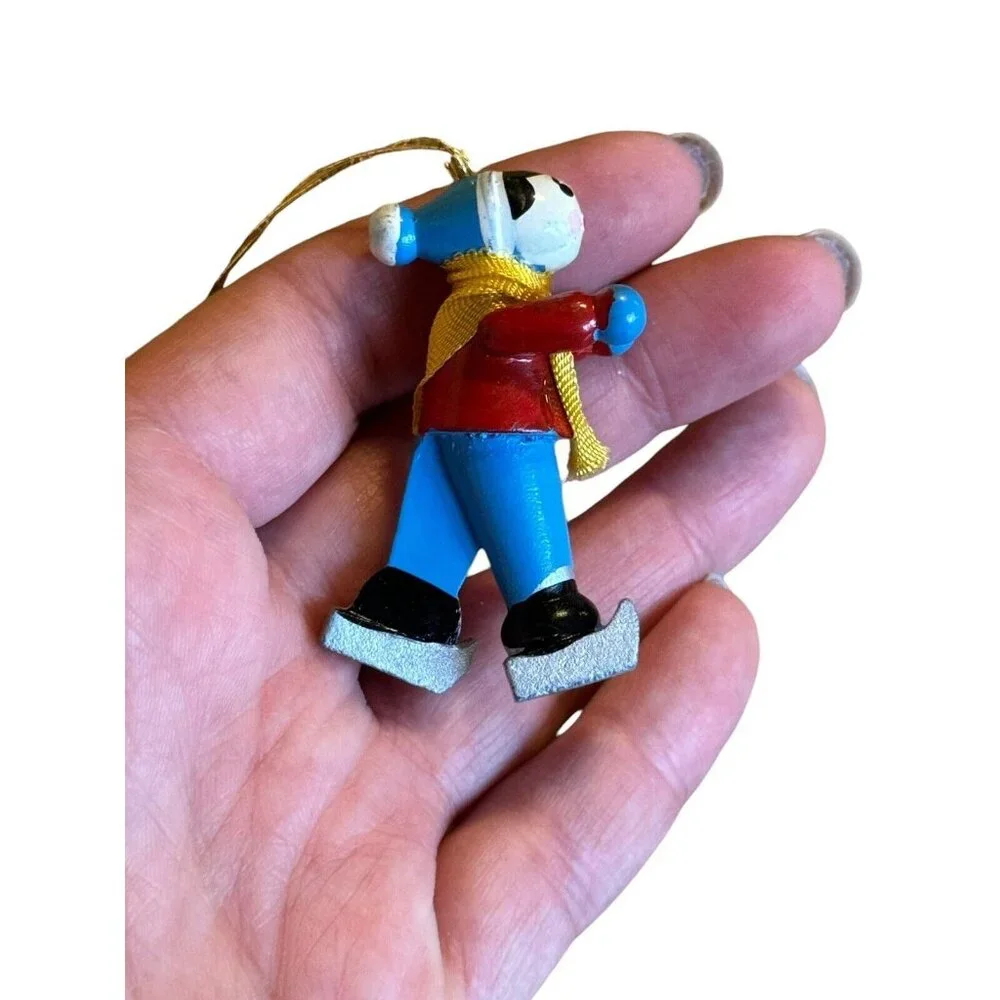 Wooden Ice‎ Skating Ornament Toy Christmas Ornament Classic